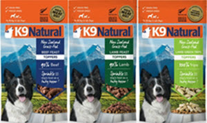 Available from www.carolesdoggieworld.com and made fresh in New Zealand from high quality meat, these high protein, freeze dried, grain free toppers feature 90-100% meat and can easily be sprinkled over your dog's food for a tasty, nutrition packed addition. 